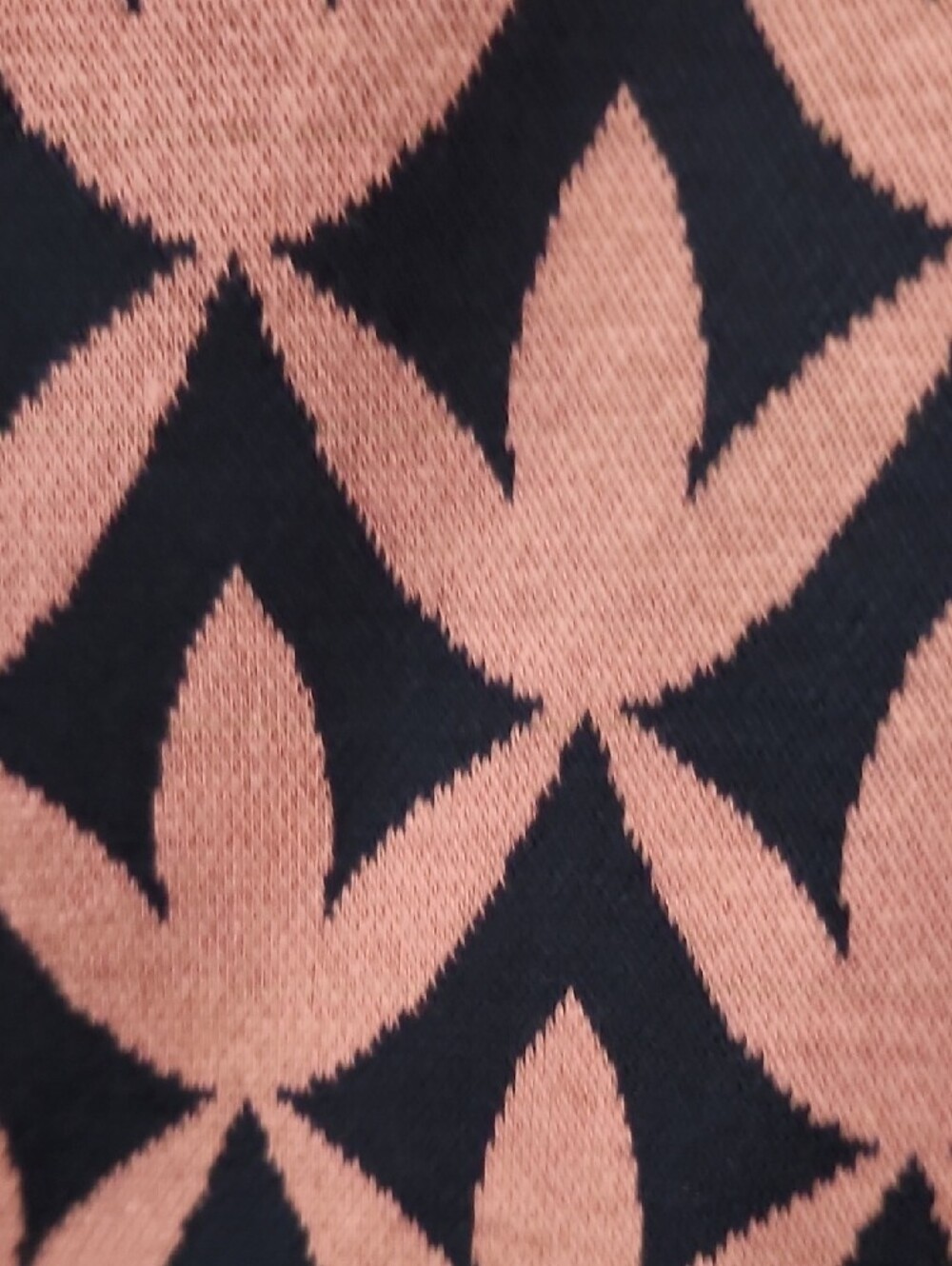 Women's Boden Pink and Navy Geometric Long-Sleeve Dress - Picture 4 of 5